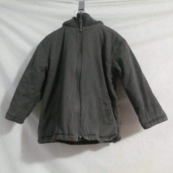 BIG CHILL | size 4 | Reversible Charcoal Hooded Toggle and Zip-Up Coat | GUC - Picture 5 of 16